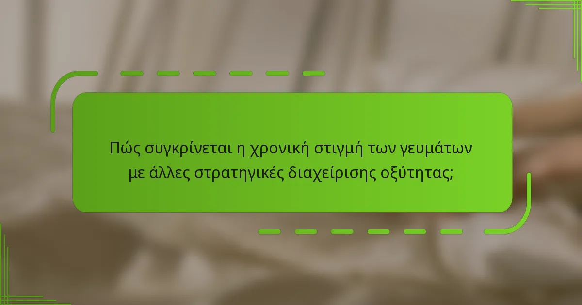 Πώς συγκρίνεται η χρονική στιγμή των γευμάτων με άλλες στρατηγικές διαχείρισης οξύτητας;